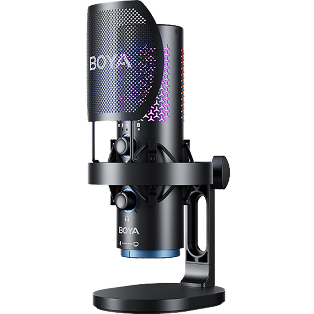 Настольный USB-микрофон BOYA K5 для компьютера, проводной и беспроводной двухрежимный конденсаторный микрофон для игр, прямых трансляций, караоке на мобильном телефоне, записи голоса и лекций. - изображение 4