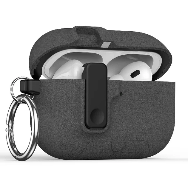 Чехол PENGGU для Apple AirPods Pro 3 с магнитной застежкой и автоматическим открыванием, плюшевый, серый. - Фото 4 Чехол PENGGU для Apple AirPods Pro 3 с магнитной застежкой и автоматическим открыванием, плюшевый, серый. - изображение 4