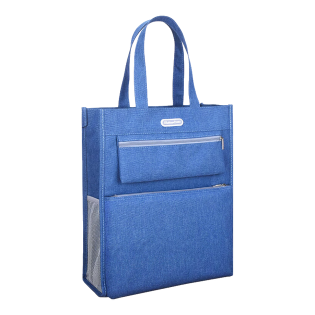 Вертикальна сумка Bailiwen BX1013 синього кольору, сумка для репетиторства, сумка для студентських книг, сумка для документів великої місткості на блискавці, сумка для зберігання домашніх завдань, сумка для мистецтва - Фото 4 Вертикальна сумка Bailiwen BX1013 синього кольору, сумка для репетиторства, сумка для студентських книг, сумка для документів великої місткості на блискавці, сумка для зберігання домашніх завдань, сумка для мистецтва - зображення 4
