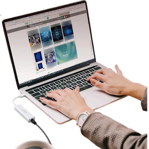 USB-конвертер Acer в Ethernet с разъемом RJ45 для расширения сетевого порта для ноутбуков и настольных компьютеров. - изображение 2
