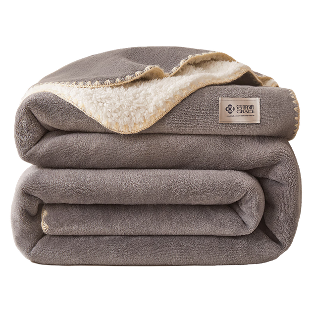 Тепла зимова ковдра Grace Fleece Thickened Sherpa Blanket 2x2.3 м - изображение 4