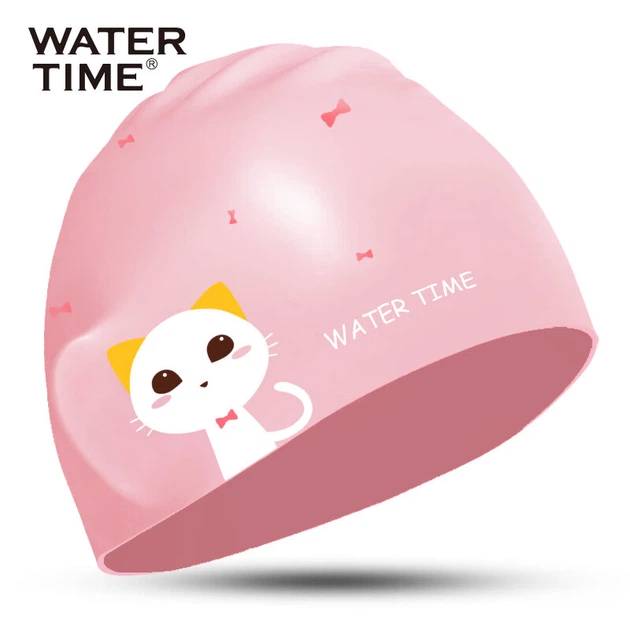 WATERTIME / Детская плавательная шапочка Shuichuan для мальчиков и девочек, водонепроницаемая силиконовая шапочка для плавания, не сдавливающая волосы, с принтом кошки и маленькой принцессы. - Фото 4 WATERTIME / Детская плавательная шапочка Shuichuan для мальчиков и девочек, водонепроницаемая силиконовая шапочка для плавания, не сдавливающая волосы, с принтом кошки и маленькой принцессы. - изображение 4