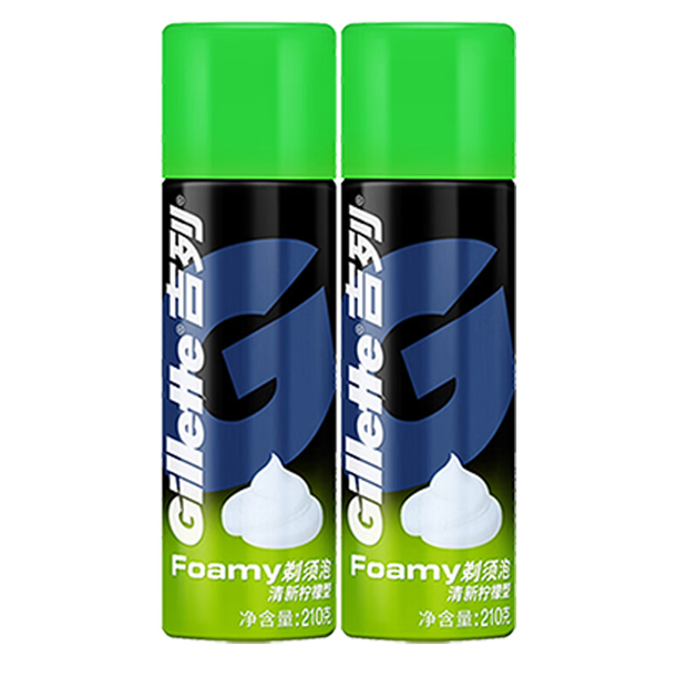 Пена для бритья Gillette Fresh Lemon 210 г x2, крем-гель для бритья для мужчин, самозарядная бритва JD Flagship без сменных лезвий. - изображение 4