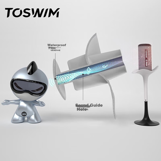 Беруши для плавания TOSWIM, удобные, водонепроницаемые, на клейкой основе, для защиты ушей во время купания, незаменимая защита от проникновения влаги, детская модель - черный цвет. - изображение 5