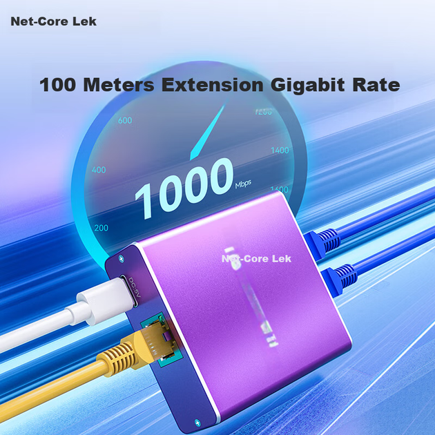 Netcore Z12G, сетевой разветвитель One-To, адаптер с 2 сетевыми портами, гигабитный коммутатор, маршрутизатор для компьютера, ноутбука, IPTV-приставки, HUB-разветвитель. - изображение 6