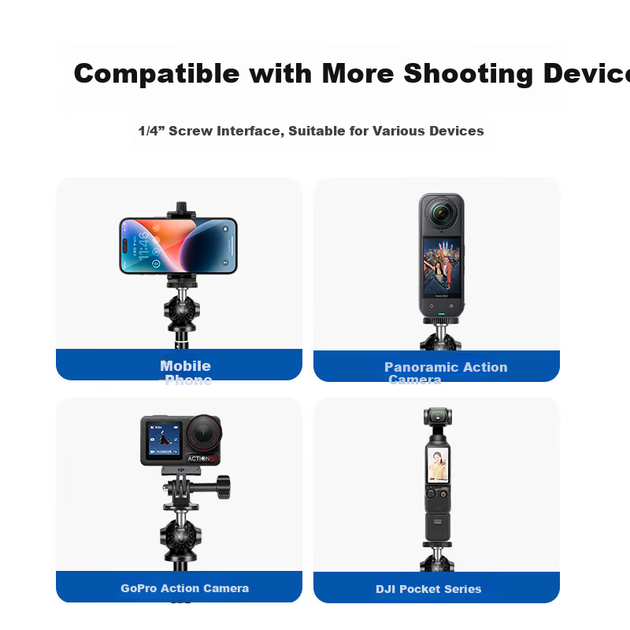 YUNTENG 1,7-метровий штатив для мобільного телефону з подовжувачем для DJI Pocket 4/3, кишенькового карданного підвісу Feiyu Luna Desktop, портативної селфі-палиці для екшн-камери з трикутною опорою - Фото 9 YUNTENG 1,7-метровий штатив для мобільного телефону з подовжувачем для DJI Pocket 4/3, кишенькового карданного підвісу Feiyu Luna Desktop, портативної селфі-палиці для екшн-камери з трикутною опорою - зображення 9