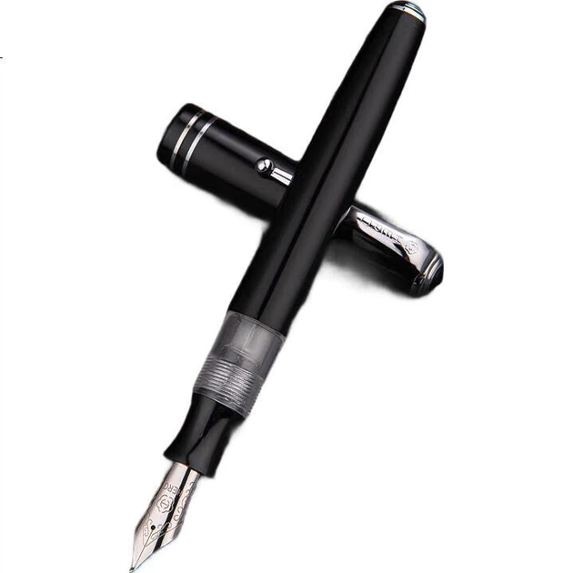 Ручка для каллиграфии HERO Calligraphy Pen 856 с изогнутым наконечником, цвет иридиевое золото, для деловой и офисной практики каллиграфии, черная. - изображение 2