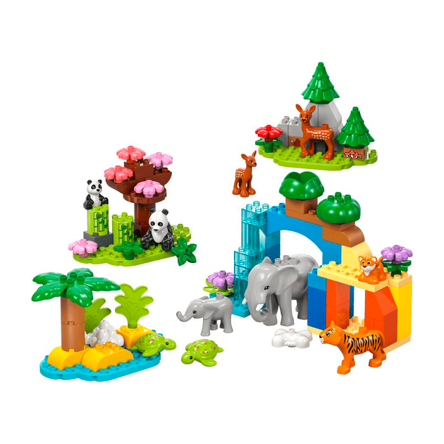 Конструктор LEGO DUPLO Town Сімейства диких тварин 3-в-1 92 деталі (10446) - зображення 6
