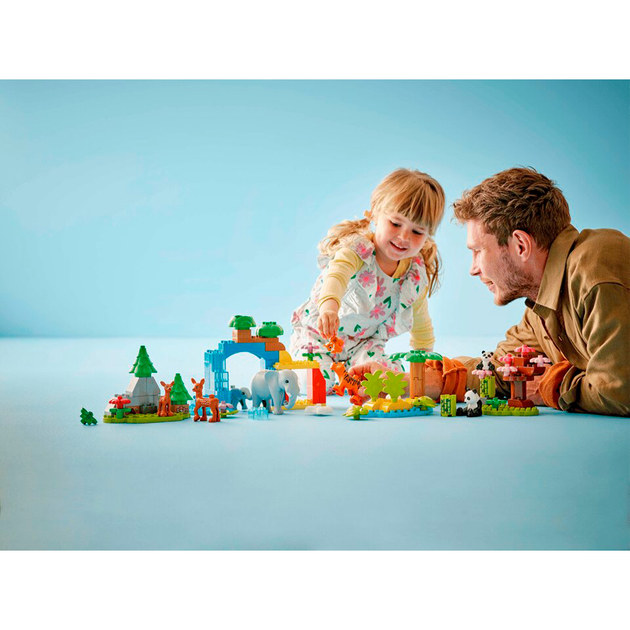 Конструктор LEGO DUPLO Town Сімейства диких тварин 3-в-1 92 деталі (10446) - зображення 7
