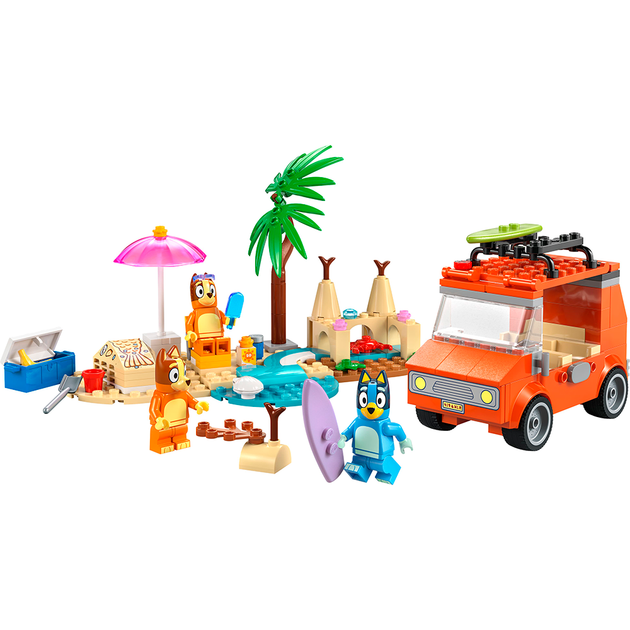 Конструктор LEGO Bluey Пляж и семейная поездка на автомобиле Блуи 133 детали (11202) - изображение 4