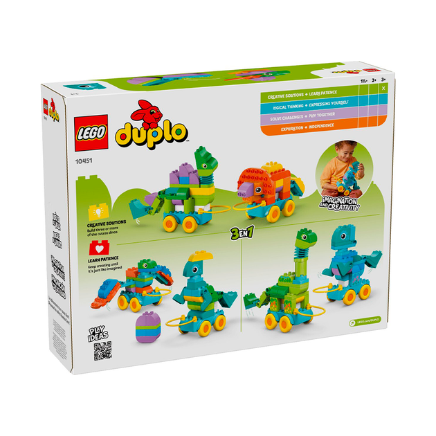 Конструктор LEGO DUPLO Town Динозаври на колесах 3в1 108 деталей (10451) - зображення 2