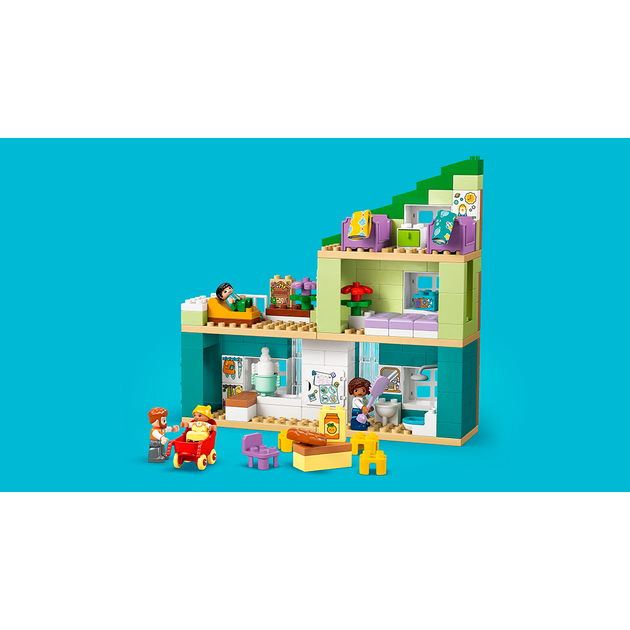 Конструктор LEGO DUPLO Town 3-в-1 Современный семейный дом с фигурками 166 деталей (10470) - изображение 5