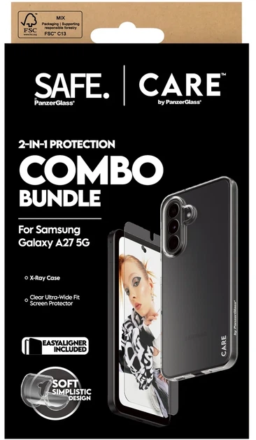 Zestaw ochronny CARE by PanzerGlass 2-in-1 Bundle do Samsung Galaxy A27 5G Transparent (5715685034619) - obraz 6