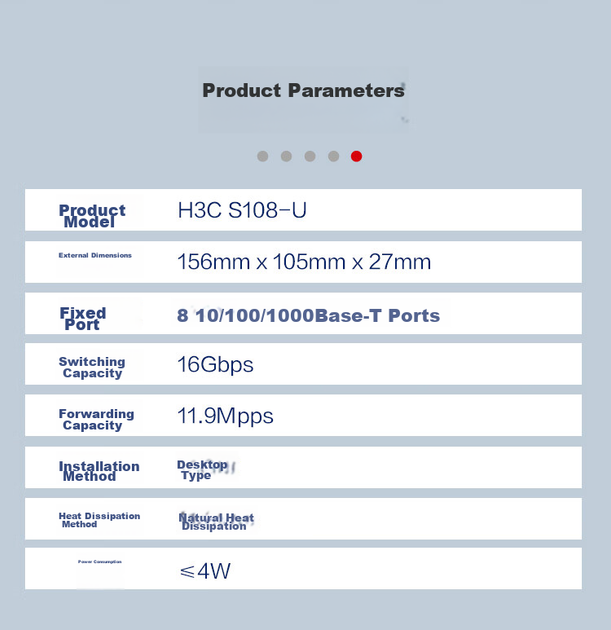 Гигабитный коммутатор H3C с 8 портами, разветвитель-концентратор корпоративного класса для мониторинга общежитий, блок питания Type-C, совместимость со скоростью 100 Мбит/с, модернизированная версия S108-U, замена для S2G. - изображение 13