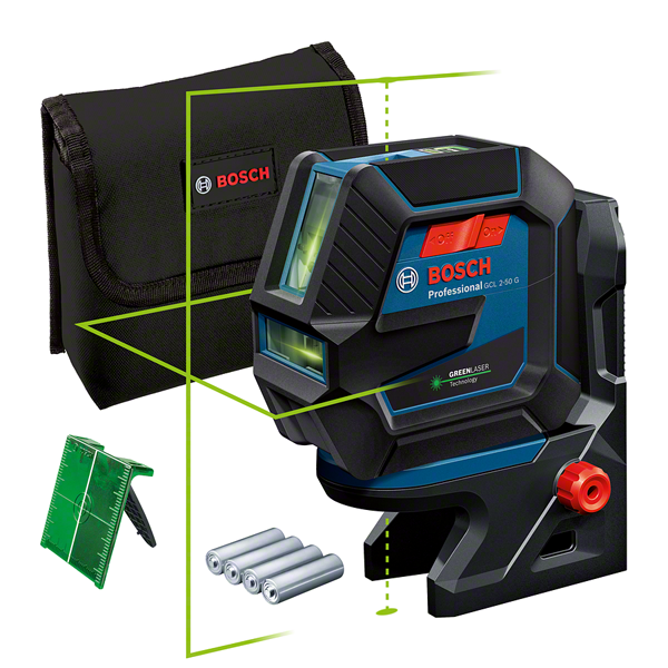 Комбінований лазерний нівелір Bosch Professional GCL 2-50 G 15 м Зелений з кріпленням RM 10 (0601066G00) - Фото 2 Комбінований лазерний нівелір Bosch Professional GCL 2-50 G 15 м Зелений з кріпленням RM 10 (0601066G00) - зображення 2