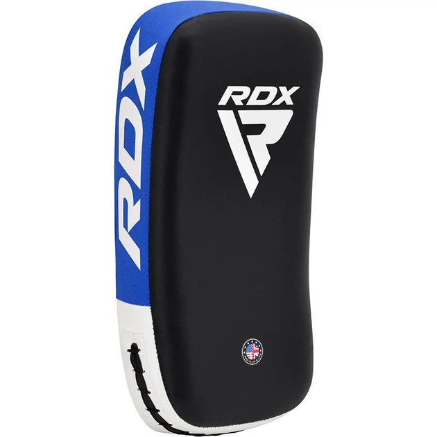 Пади для тайського боксу RDX шкіра Maya Hide 37х19х8 см сині - зображення 2