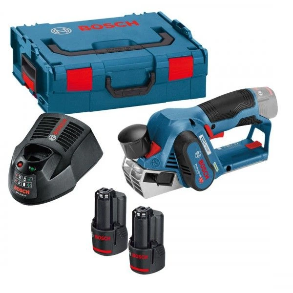 Акумуляторний рубанок Bosch Professional GHO 12V-20 12 В 56 мм 2x3 А·год L-BOXX (06015A7001) - зображення 2
