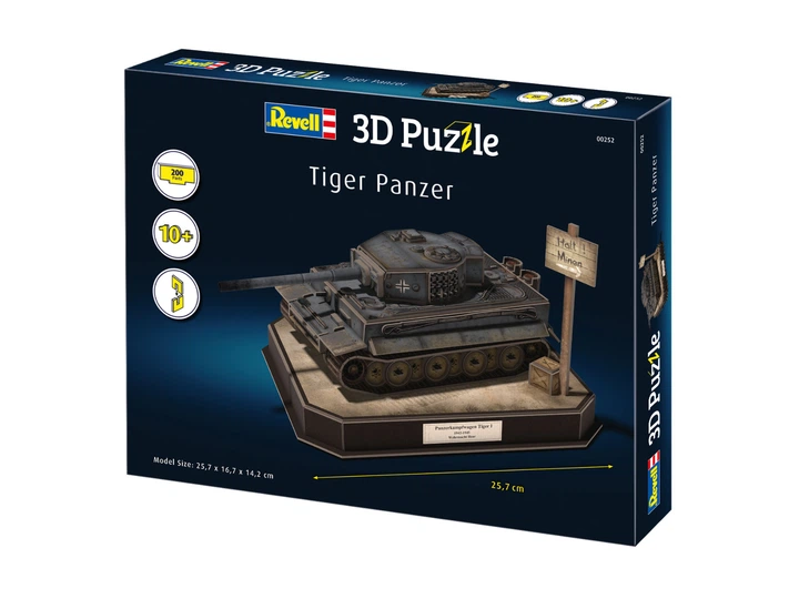 3D-пазл Revell «Тяжелый танк Tiger I» / Panzer VI (200 деталей) - изображение 5