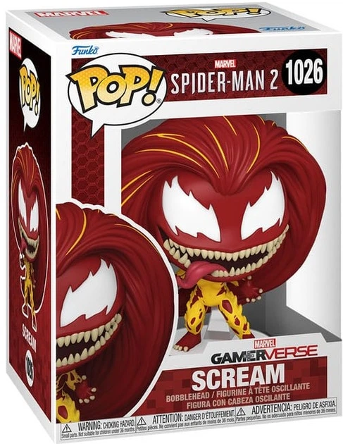 Фигурка Funko POP! Games: Marvel's Spider-Man 2 – Scream №1026 11 см (80329) - Фото 1 Фигурка Funko POP! Games: Marvel's Spider-Man 2 – Scream №1026 11 см (80329) - изображение 1