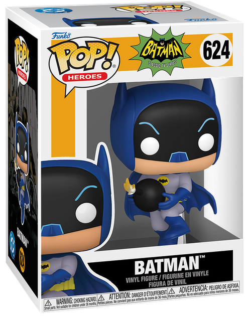 Фігурка Funko POP! Heroes: Batman Classic TV Series — BATMAN WITH BOMB (Бетмен з бомбою) #624) - Фото 1 Фігурка Funko POP! Heroes: Batman Classic TV Series — BATMAN WITH BOMB (Бетмен з бомбою) #624) - зображення 1