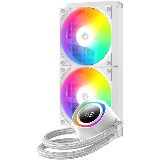Система водяного охолодження ID-Cooling FX240 TD 240 мм ARGB білий - Фото 2 Система водяного охолодження ID-Cooling FX240 TD 240 мм ARGB білий - зображення 2