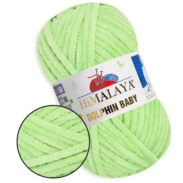 Himalaya Dolphin Baby, Салатовый №80350 - плюшевая пряжа Хималая Долфин Беби, 100 г / 120 м, для вязания игрушек, пледов и детской одежды - Фото 1 Himalaya Dolphin Baby, Салатовый №80350 - плюшевая пряжа Хималая Долфин Беби, 100 г / 120 м, для вязания игрушек, пледов и детской одежды - изображение 1