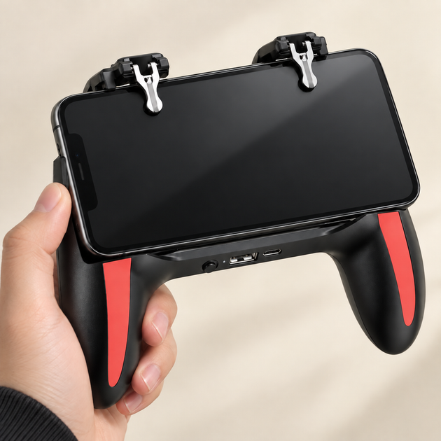 Ігровий геймпад-тригер H10 3в1 для смартфона PUBG Mobile з 2 кулерами, охолодженням і Power Bank 5000 мАг, iPhone/Android - зображення 2
