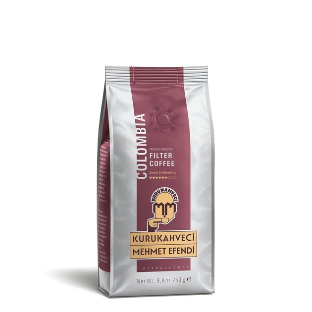 Турецька мелена кава Colombian Filter Coffee Kurukahveci Mehmet Efendi 250 г - зображення 2