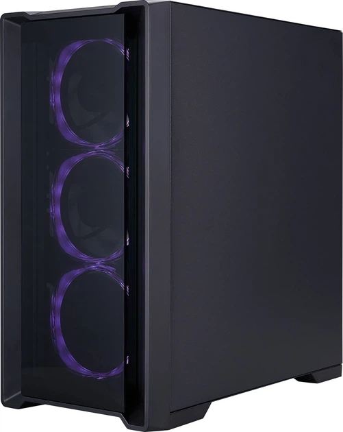 Корпус 1stPlayer T4-G-BK-4FS7 Black - зображення 3