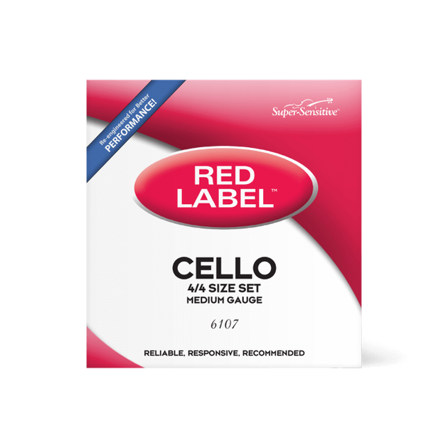 Струни для віолончелі D'Addario Super Sensitive 6107 Red Label Cello String Set - 4/4 Size - Фото 1 Струни для віолончелі D'Addario Super Sensitive 6107 Red Label Cello String Set - 4/4 Size - зображення 1