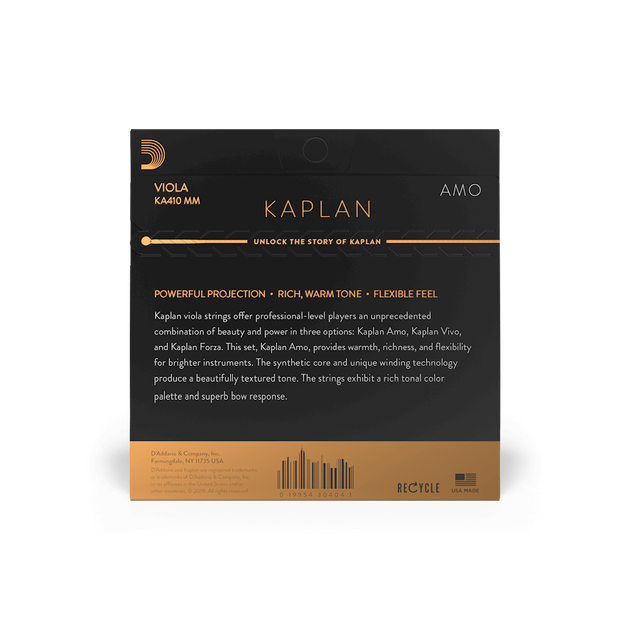 Струни для альта D'Addario KAPLAN AMO VIOLA STRING SET Medium Scale Medium Tension - Фото 3 Струни для альта D'Addario KAPLAN AMO VIOLA STRING SET Medium Scale Medium Tension - зображення 3