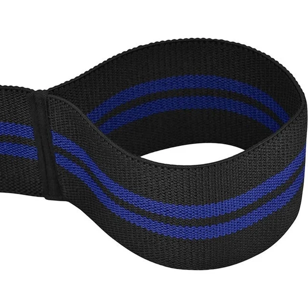 Бинти на коліна RDX Inc Бавовна 200 см Чорні Сині - зображення 7