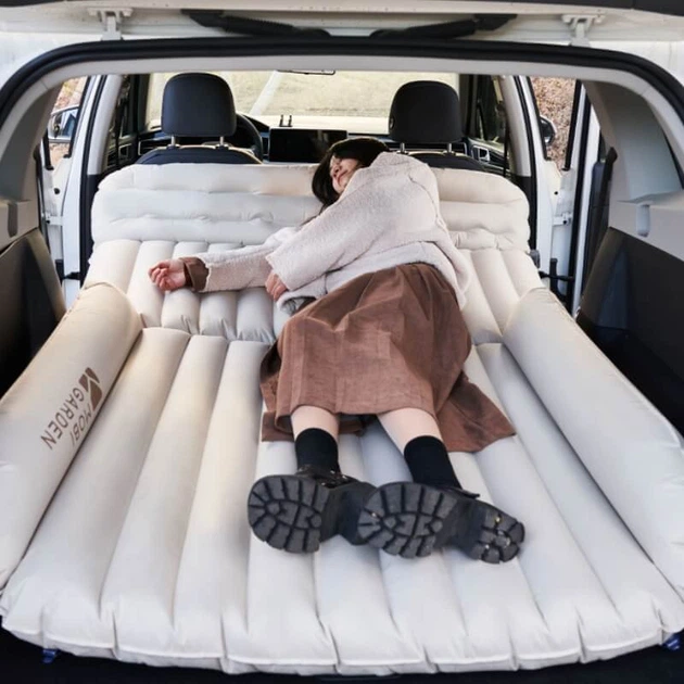 Матрац надувний для авто Mobi Garden 180x128x13 см NX22663015 beige - зображення 6