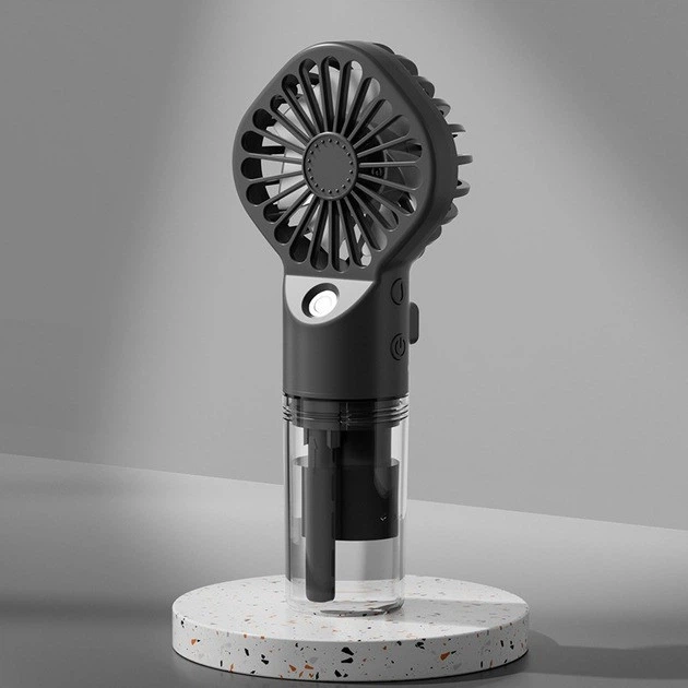 Маленький вентилятор Handy Fan LY-598 аккумуляторный с распылением воды, ручной портативный вентилятор 2 в 1 - Фото 6 Маленький вентилятор Handy Fan LY-598 аккумуляторный с распылением воды, ручной портативный вентилятор 2 в 1 - изображение 6