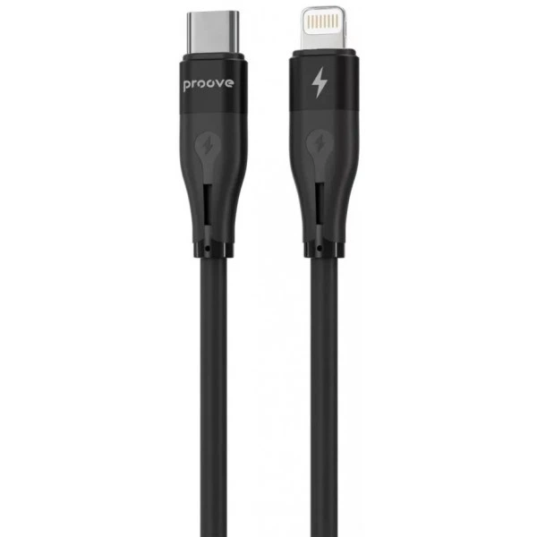 Кабель Proove Soft Silicone Type-C to Lightning 27W 1m Black (CCSO27002101) - Фото 1 Кабель Proove Soft Silicone Type-C to Lightning 27W 1m Black (CCSO27002101) - изображение 1