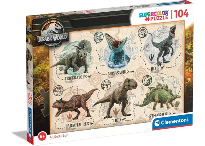 Пазл Clementoni SuperСolor: Мир Юрского периода (SuperСolor - Jurassic World Puzzle - 104 pcs.), 104 эл. (27179) - Фото 1 Пазл Clementoni SuperСolor: Мир Юрского периода (SuperСolor - Jurassic World Puzzle - 104 pcs.), 104 эл. (27179) - изображение 1