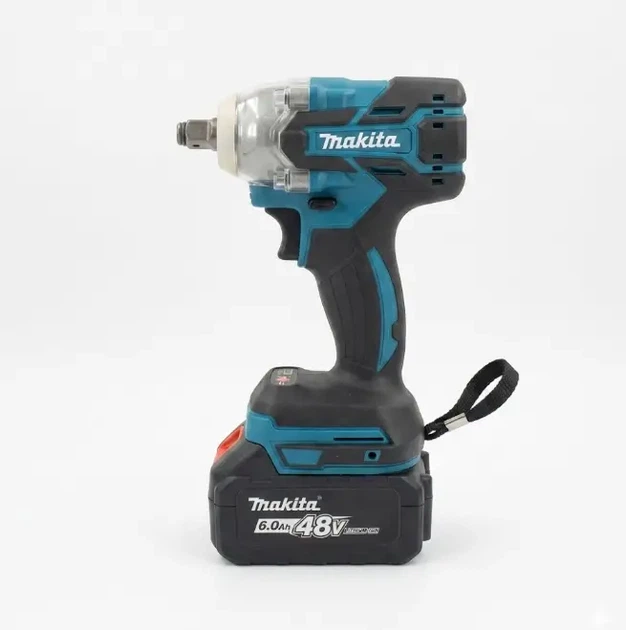 Аккумуляторный гайковерт Makita DTW1000 300 Нм бесщеточный гайковерт 48 В 6 А·час с 2 аккумуляторами набор сверл бит головок реверс LED-подсветка инструмент в кейсе для авто и монтажных работ - изображение 2