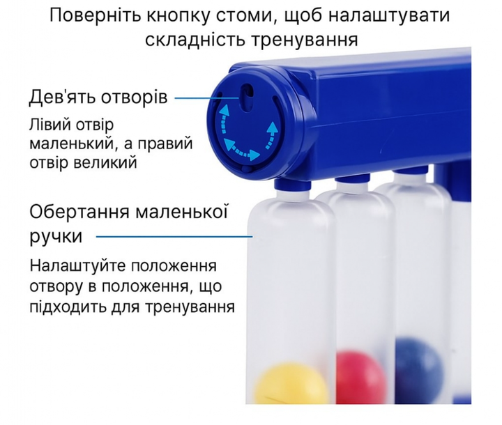Тренажер дыхания Легочная Сила 3+ TIA-SPORT (sm-1410) - Фото 3 Тренажер дыхания Легочная Сила 3+ TIA-SPORT (sm-1410) - изображение 3