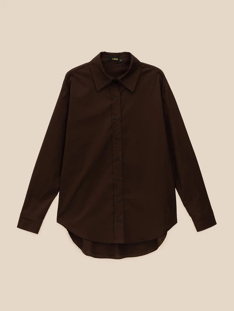 Сорочка однотонна жіноча LAWA WTC02313 XL Шоколадний shop (2000999917936) - Фото 1 Сорочка однотонна жіноча LAWA WTC02313 XL Шоколадний shop (2000999917936) - зображення 1