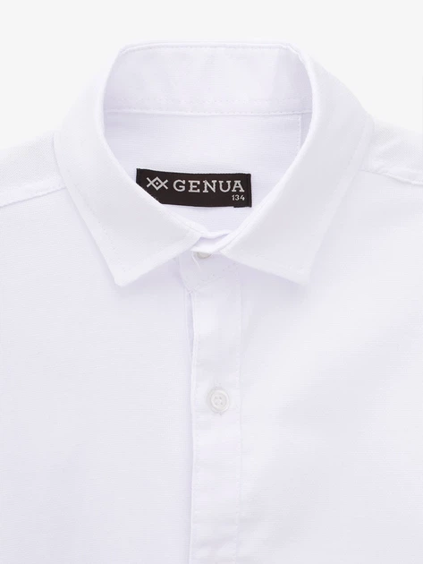 Сорочка однотонна для хлопчика GENUA 312 116 см Білий shop (2000999711404) - Фото 2 Сорочка однотонна для хлопчика GENUA 312 116 см Білий shop (2000999711404) - изображение 2