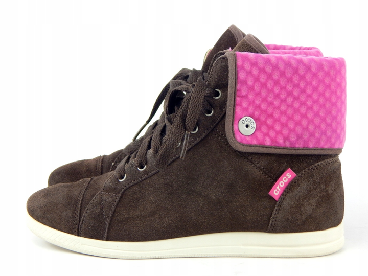 Жіночі крокси кеди Crocs LoPro Suede Hi-top Brown (37-38, коричневий) - Фото 2 Жіночі крокси кеди Crocs LoPro Suede Hi-top Brown (37-38, коричневий) - зображення 2