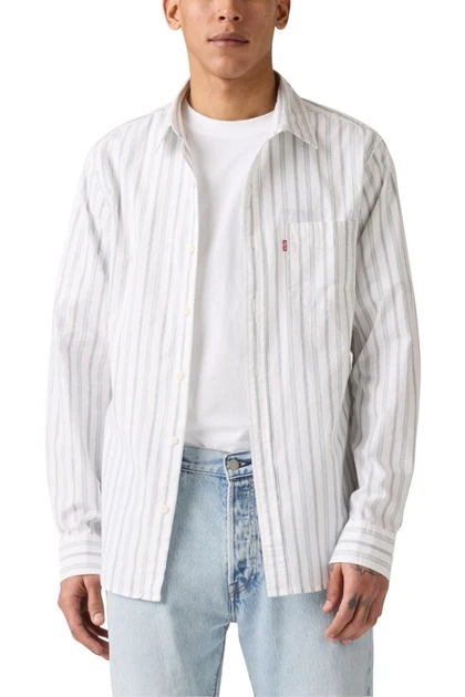 Рубашка Levi's 52(XL) Білий-смуга (157021) - Фото 1 Рубашка Levi's 52(XL) Білий-смуга (157021) - зображення 1