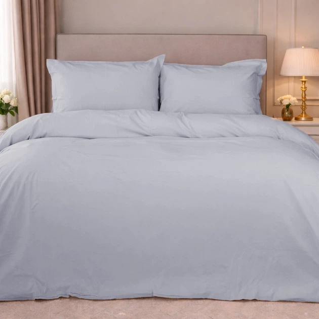 Простирадло Poplin Line "054 Light Gray" 150*220 - зображення 2