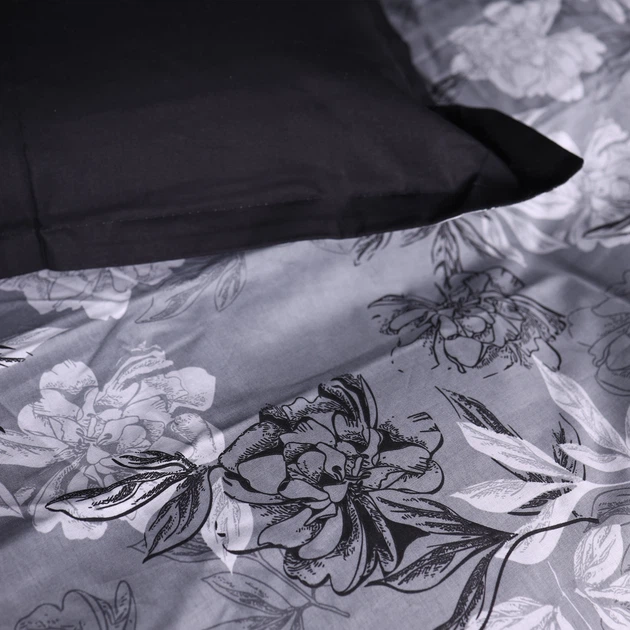 Простынь Поплин 00-8 "Black Flowers" 200*220 - изображение 7