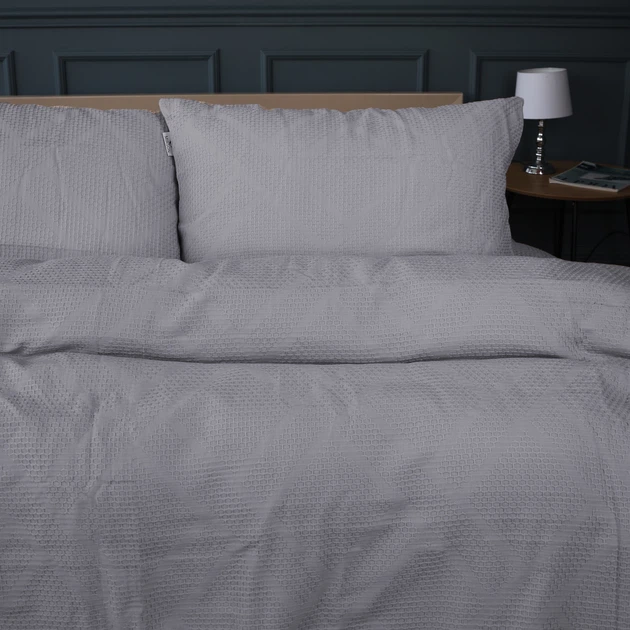 Простирадло №20-02 Waffle Gray 150*220 - зображення 5