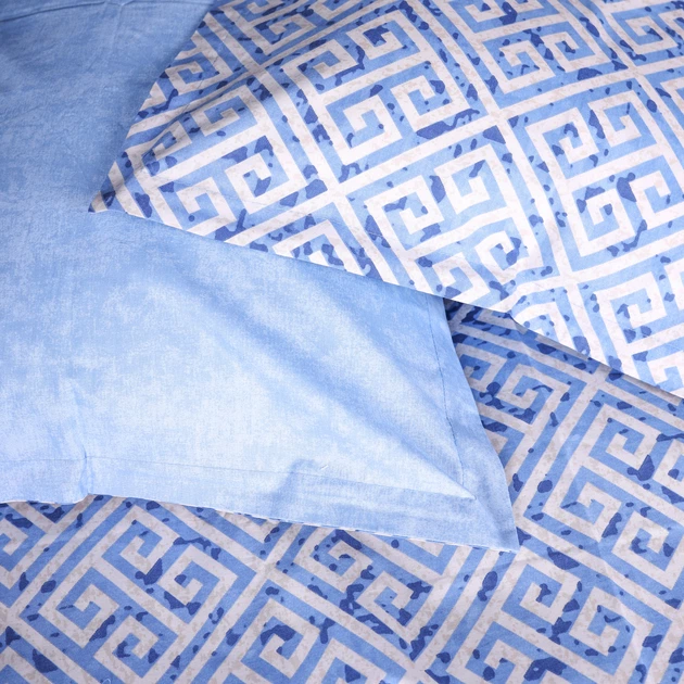 Простирадло Поплін 00-5 "Geometry Blue" 220*240 - зображення 6