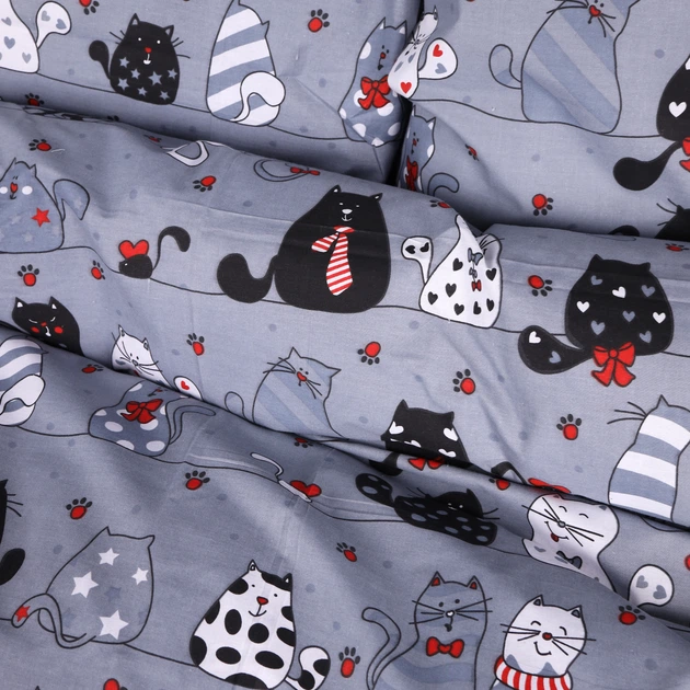 Простынь Ranforce Elite 17-0671 With Love, Cats 110*160 - изображение 3