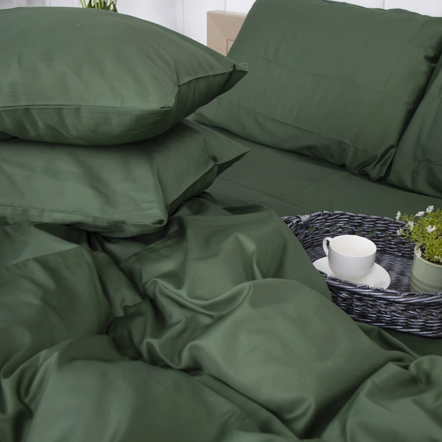 Простирадло Сатин "0844 Green Olive" 200*220 - зображення 2