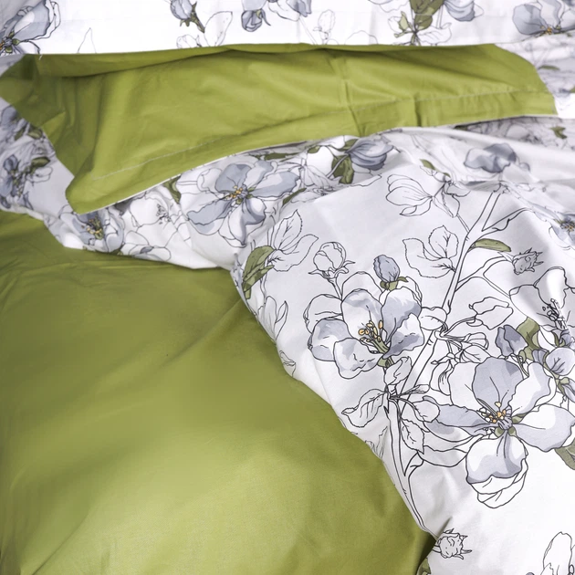 Простирадло Поплін 00-1 "Olive Flowers" 200*220 - зображення 4