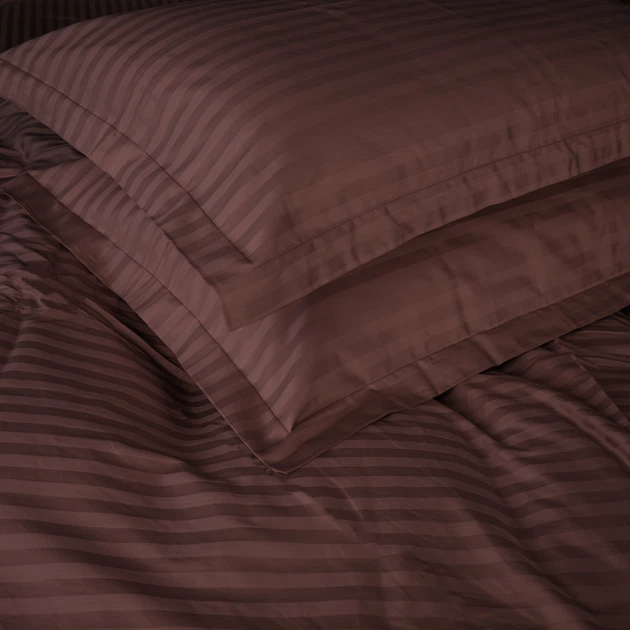 Простынь Satin Stripe 30-0006 Dark Brown 200*220 - изображение 6